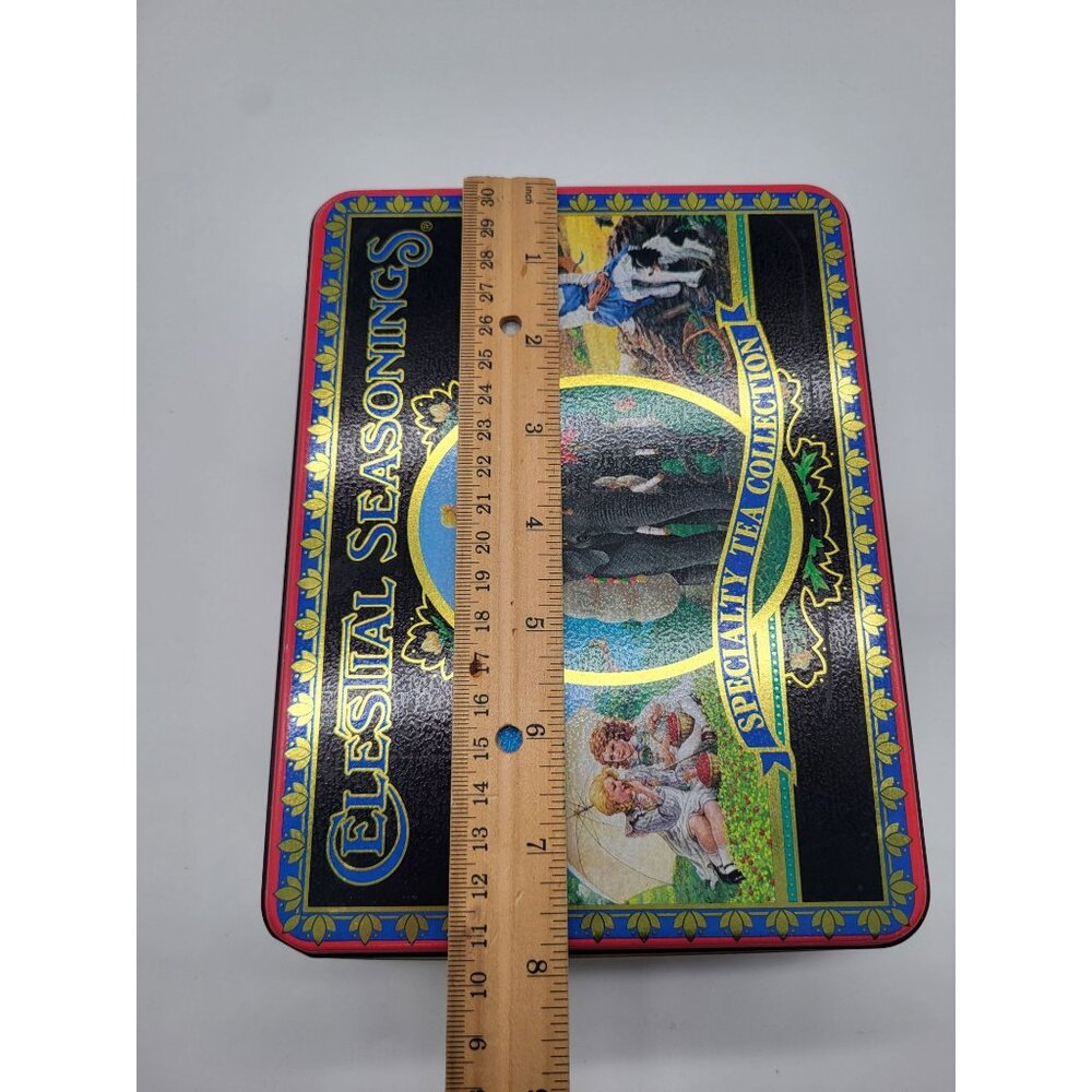 Celestial Seasoning VTG 90's Decorative Collectible Tin Tea Bag Container Empty - Picture 8 of 10